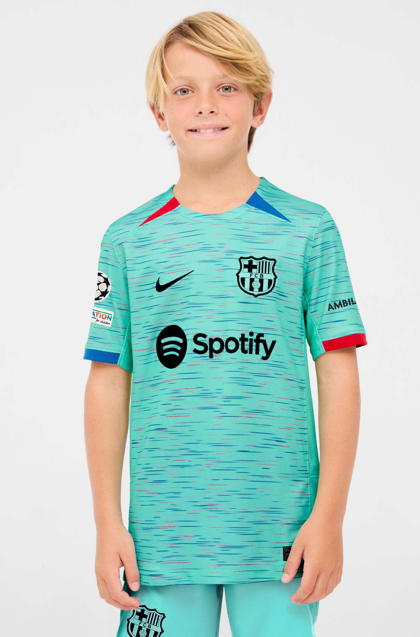 UCL FC Barcelona third shirt 23/24 - Junior - R. ARAUJO