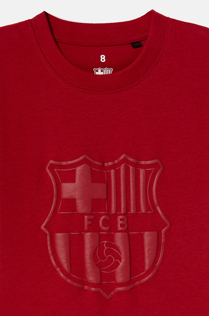 Barça garnet crest shirt - Junior