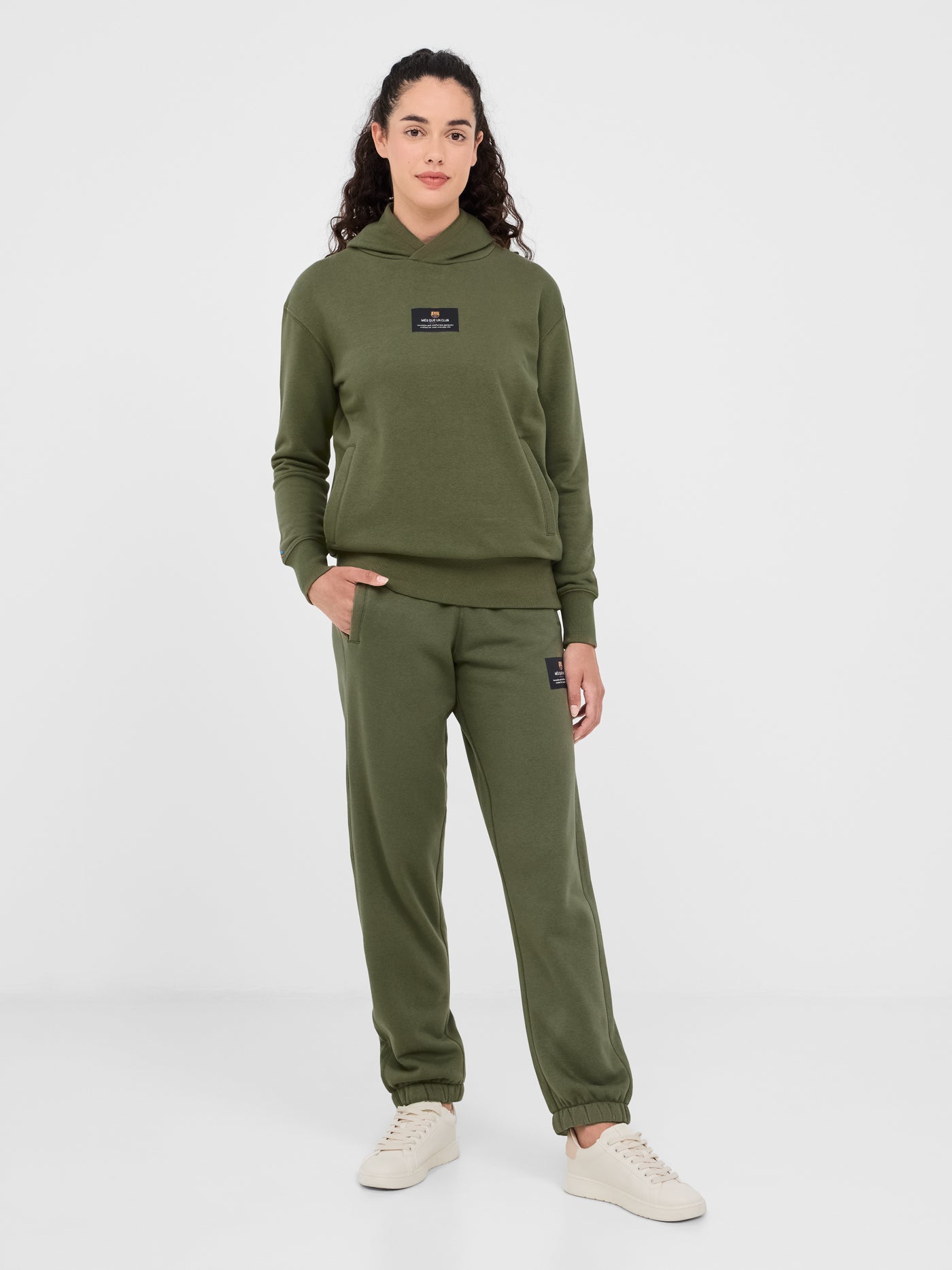 Hoodie khaki Barça - Women