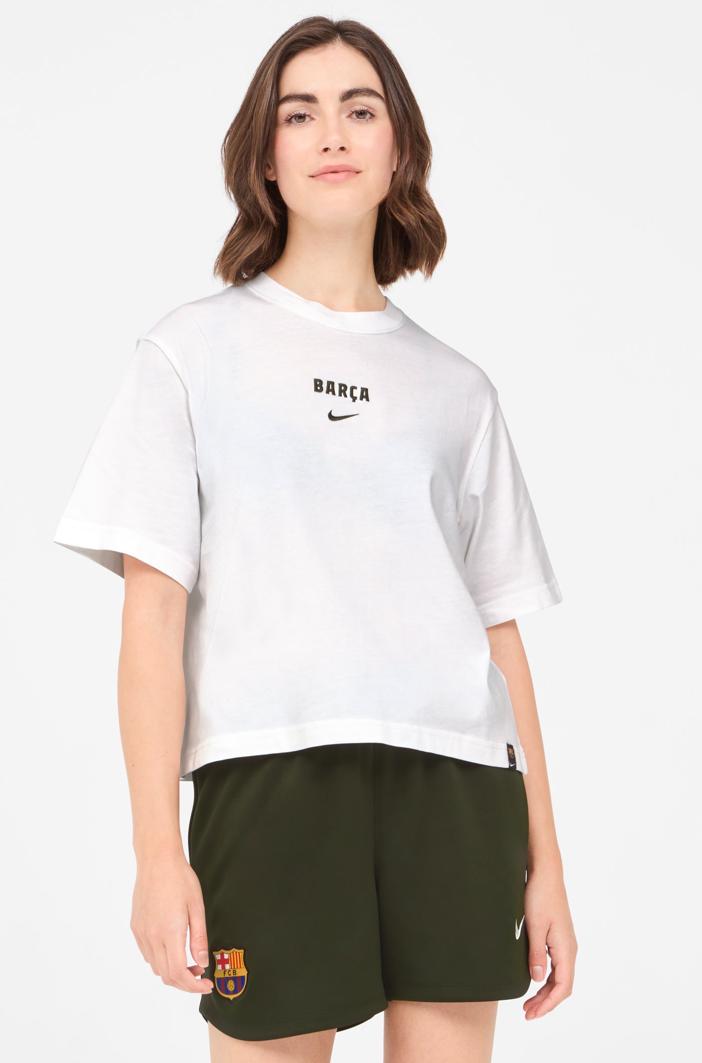 T-shirt short sleeve white Barça Nike - Women