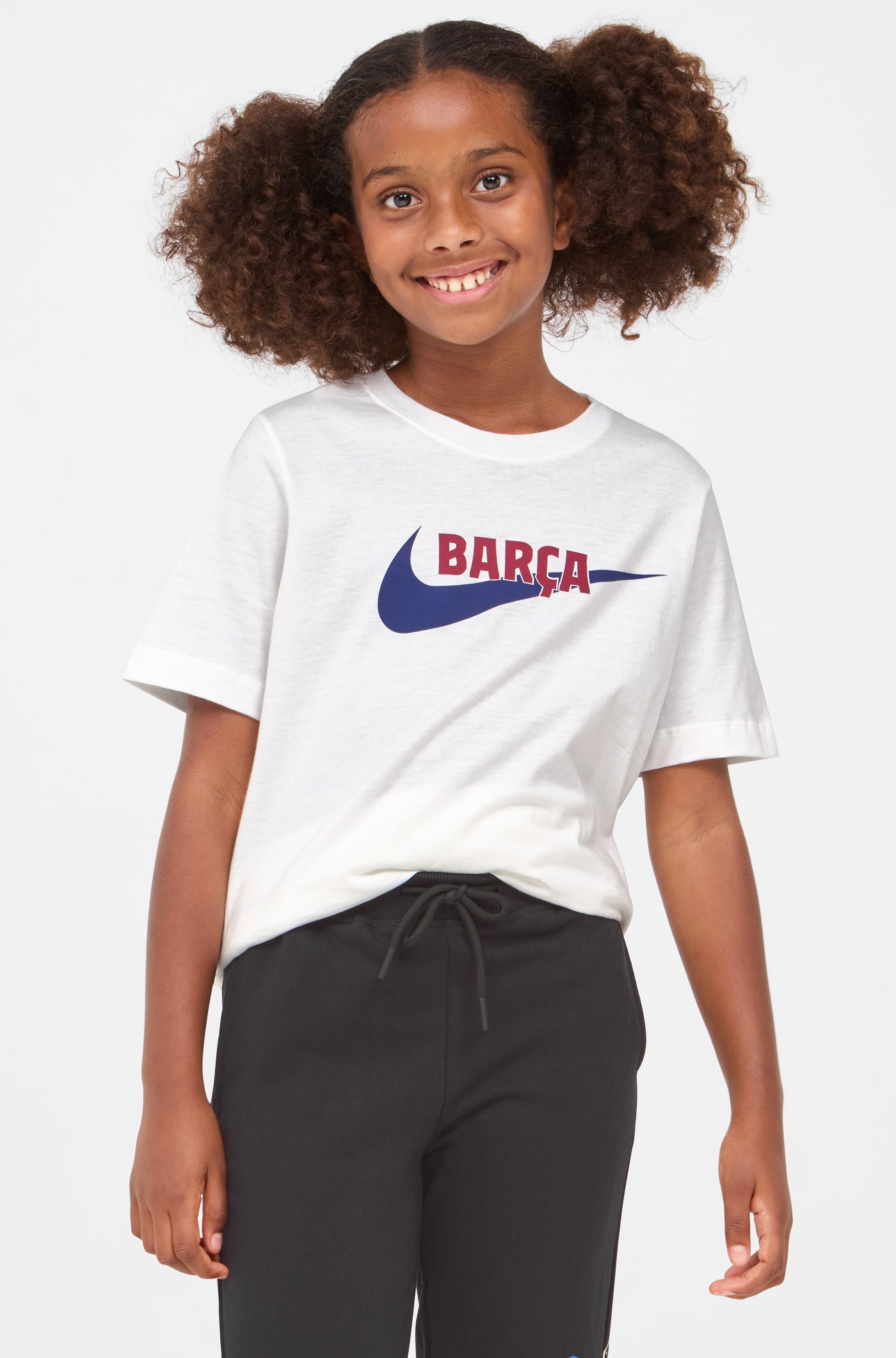 Camiseta blanca Barça Nike - Junior
