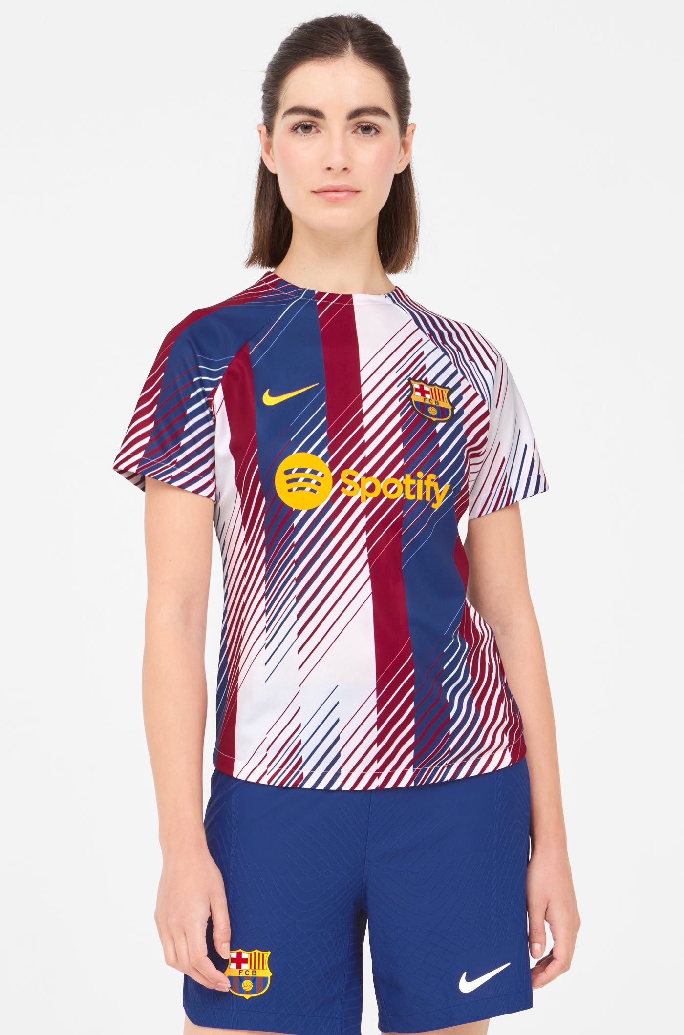 Vijftig Patriottisch spreiding FC Barcelona Pre-Match Shirt 23/24 - La Liga - Women – Barça Official Store  Spotify Camp Nou