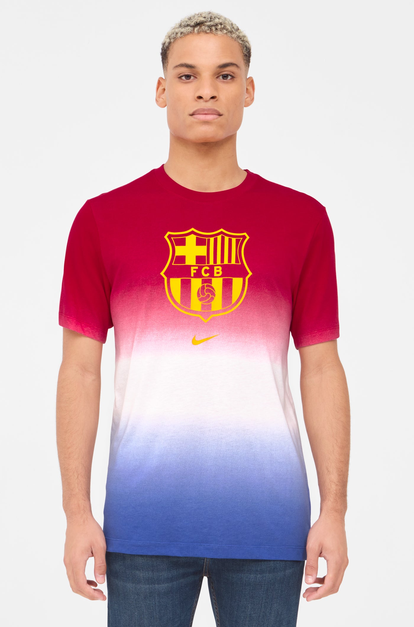 T-shirt multicolor shield Barça Nike – Barça Store Spotify