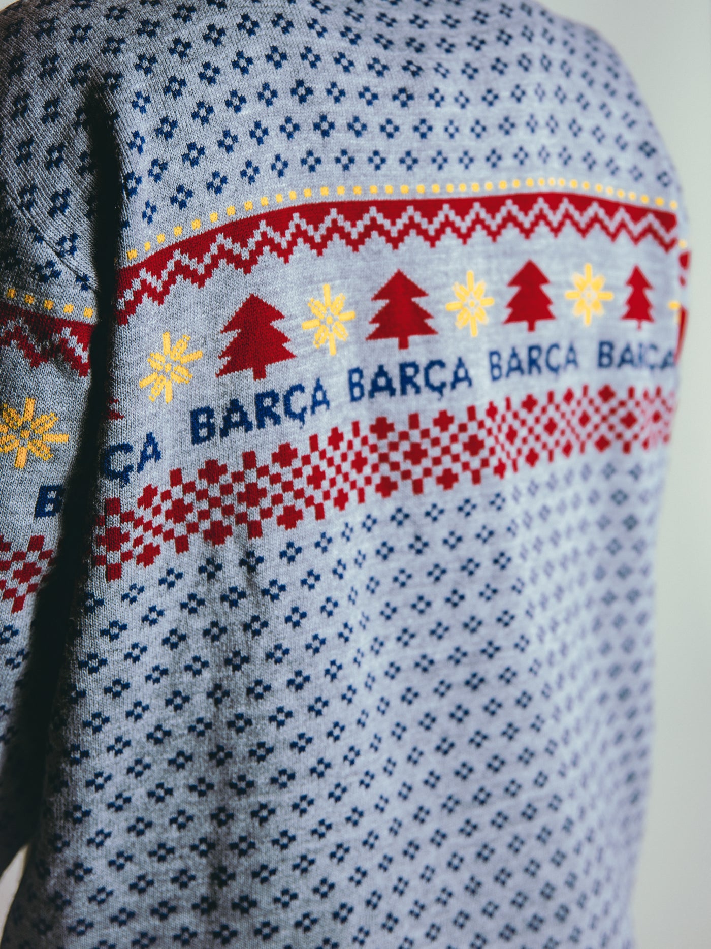 Sweat de Noël gris FC Barcelona