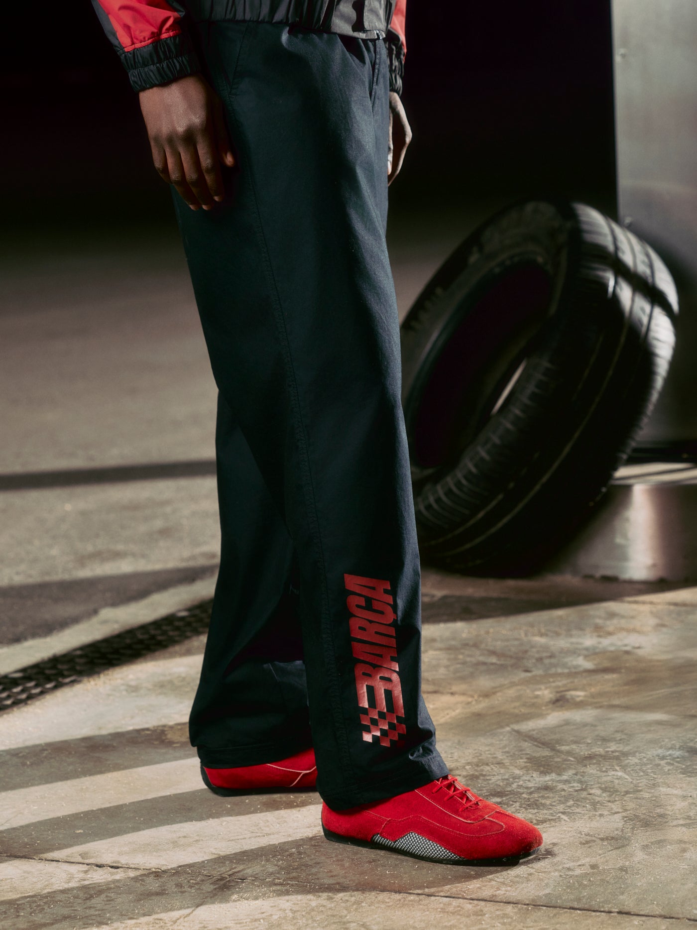 Schwarze Racing Barça Hose