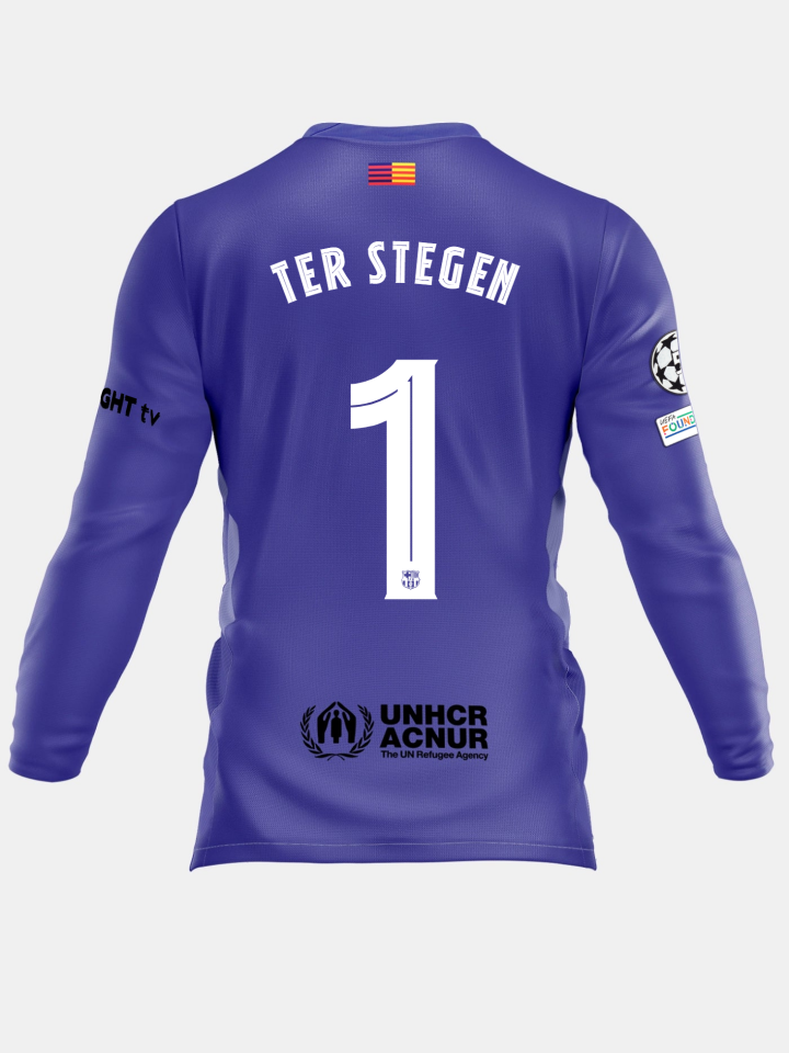 FC Barcelona TER STEGENユニフォームSサイズ TER STEGEN | UCL Men's goalkeeper away jersey 25/26 FC Barcelona x