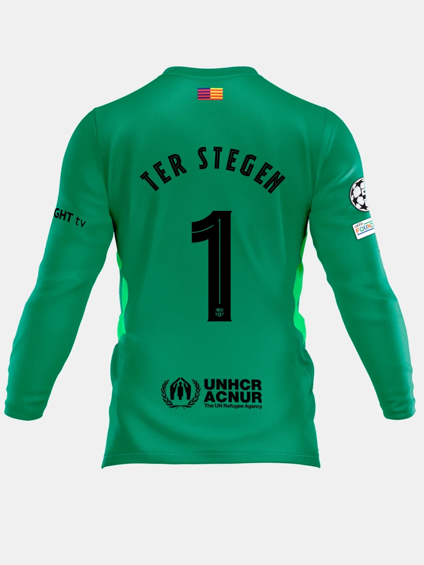 Green sports jersey with 'Ter Stegen' and number '1' on the back.