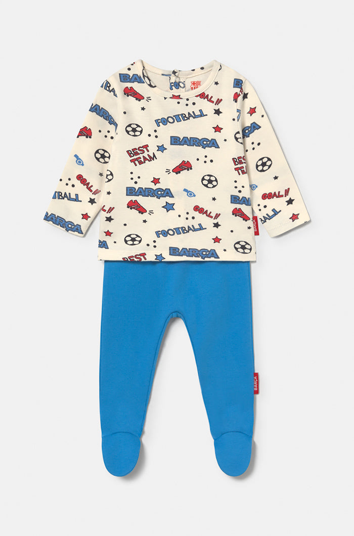 Barça T-shirt and warm leggings white and blue set – Baby – Barça Official  Store Spotify Camp Nou