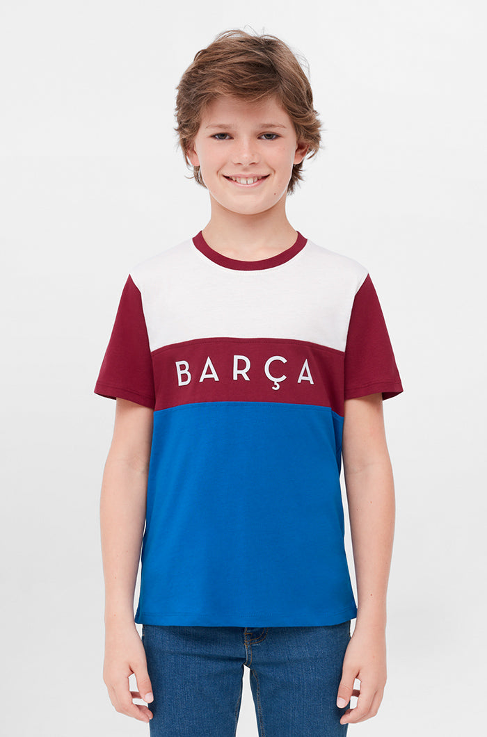 Camiseta tricolor Barça - Júnior