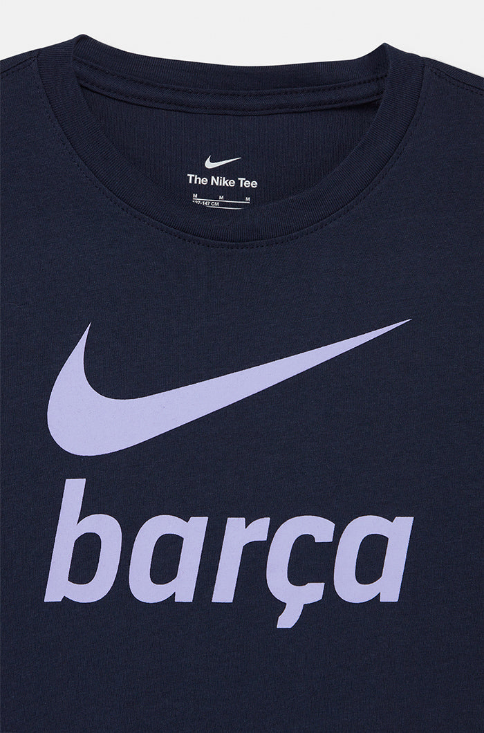 T-shirt Navy blue Barça Nike - Junior