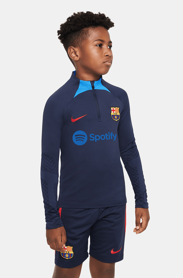 Bedelen Kan niet lezen of schrijven Verminderen FC Barcelona Training navy blue Sweatshirt - Junior – Barça Official Store  Spotify Camp Nou