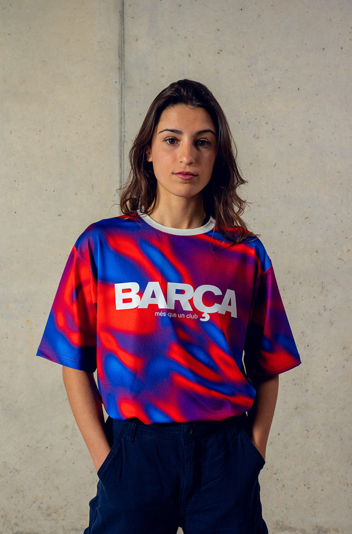 Print red T-shirt crest Barça