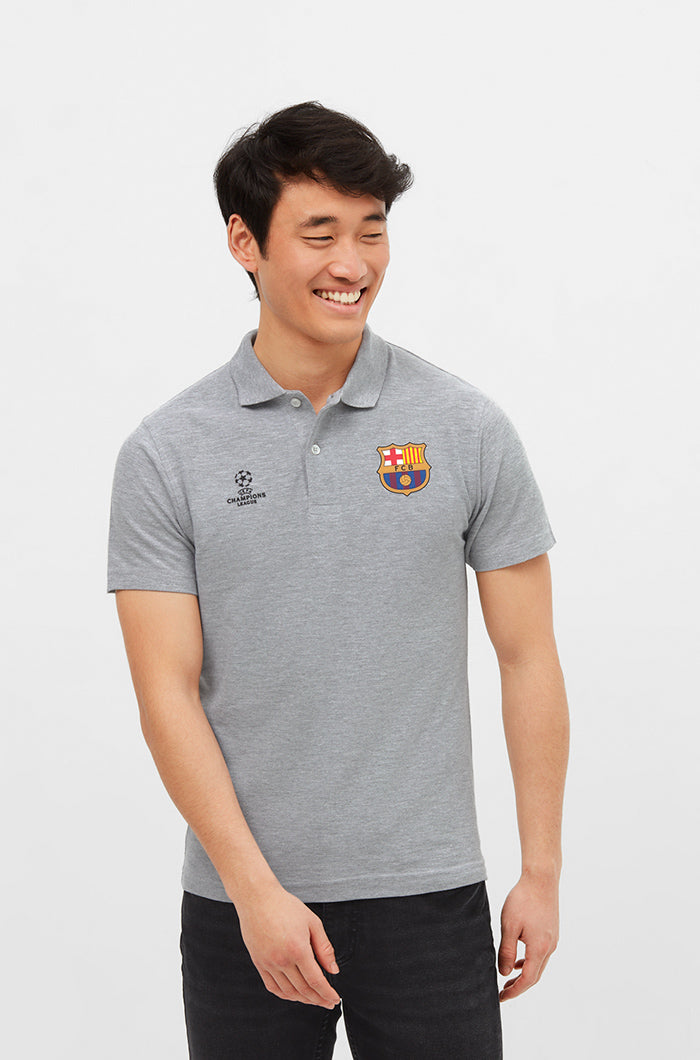 FC Barcelona Champions League grey polo shirt
