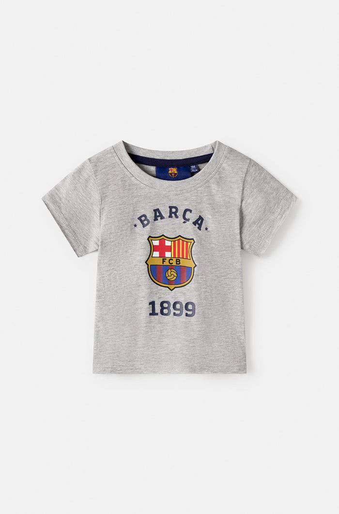 Barcelona 1899 shirt with team crest – – Barça Official Store Spotify Nou
