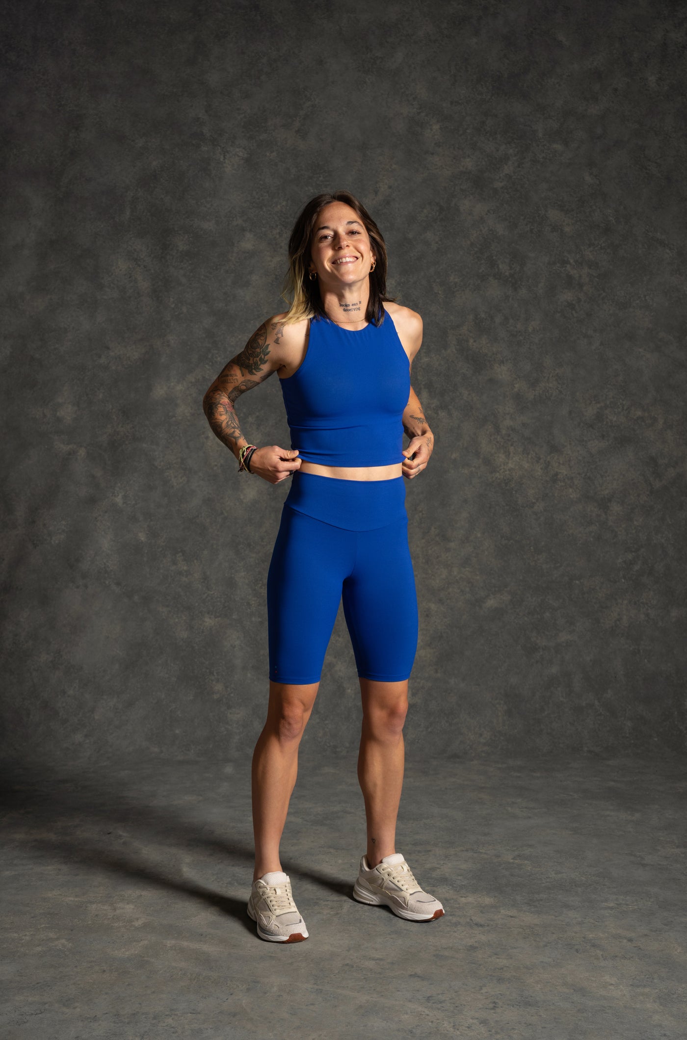 Mallas Cortas Mujer Fitness Essential Sporty - Azul