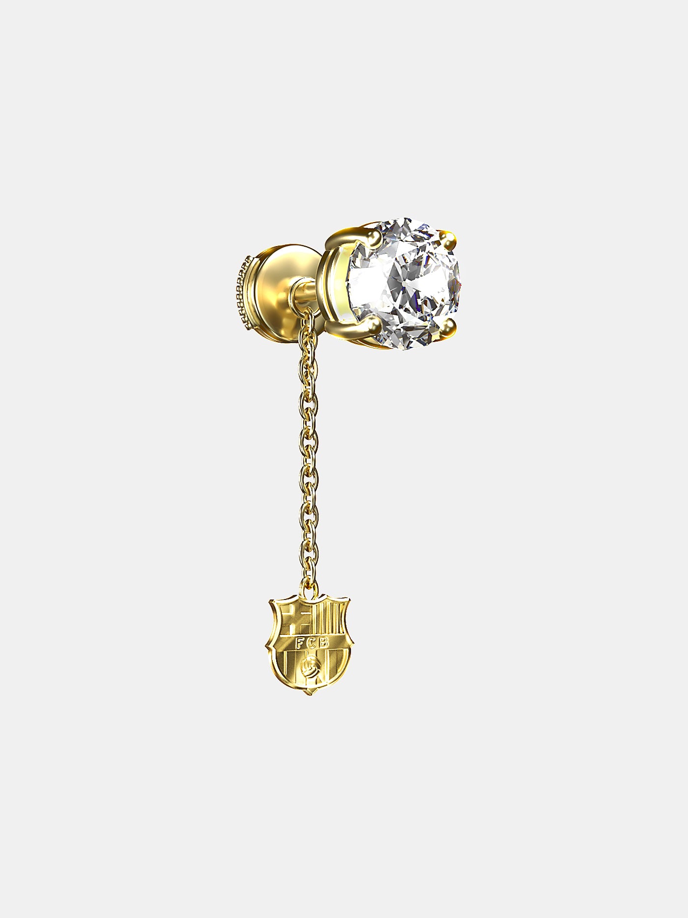 125th gold anniversary diamond earring