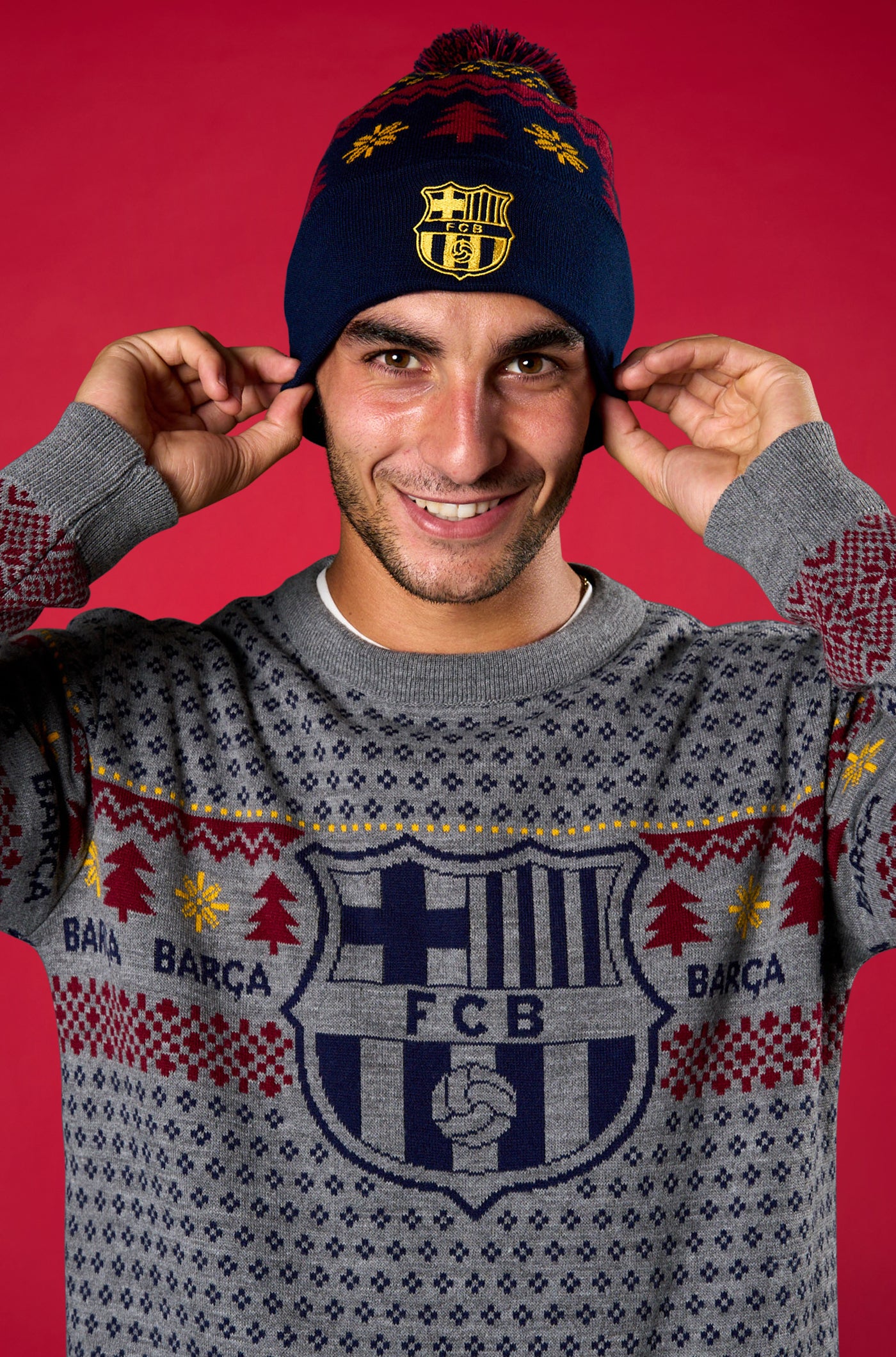 Gorro Navidad FC Barcelona