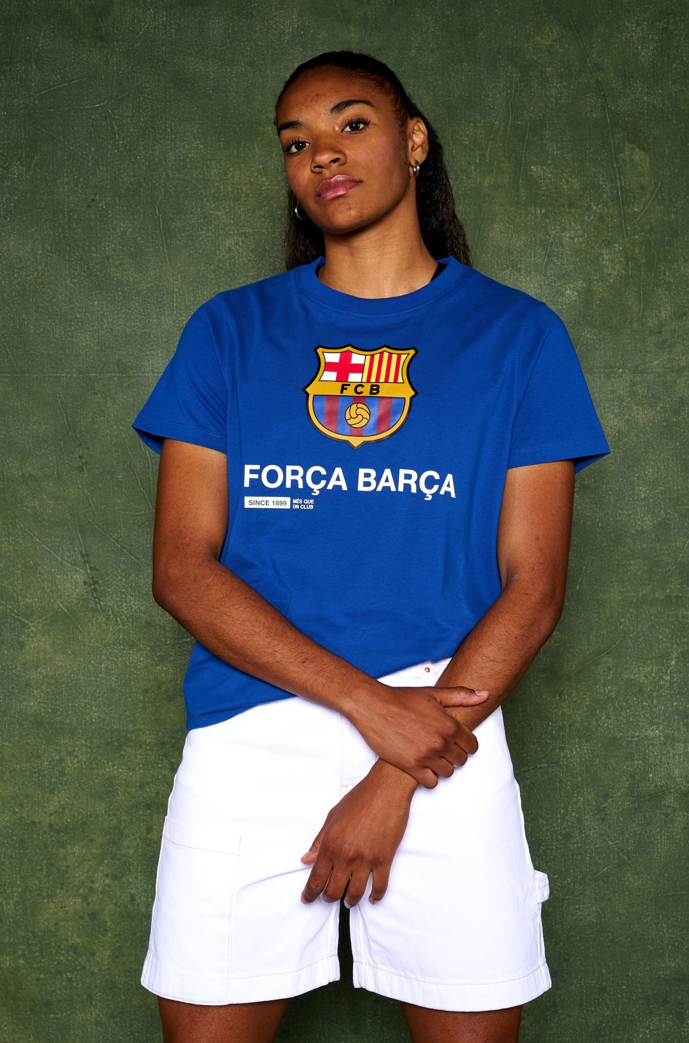 T-shirt bleu Força Barça