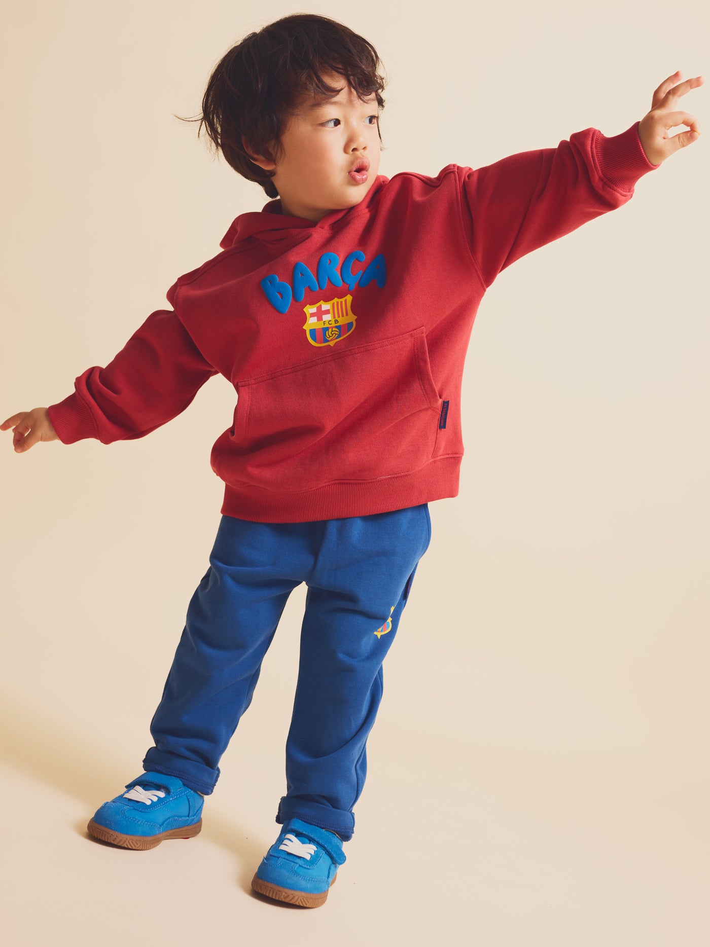 Sweat à Capuche Rouge Squad Barça - Enfant