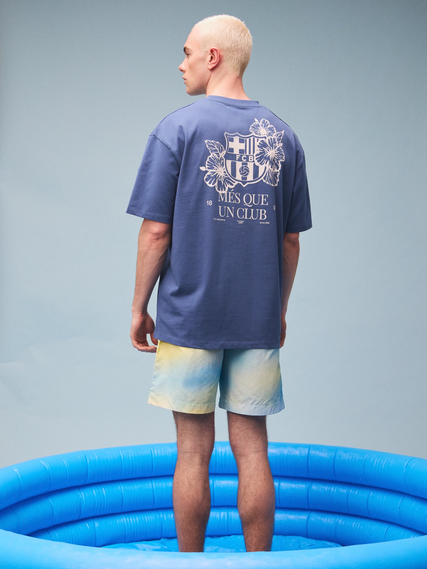 T-shirt Blue Flower Beachclub Barça