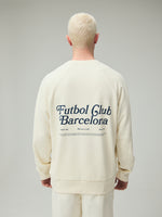 Sudadera ecru sin capucha Barça Core Anthem