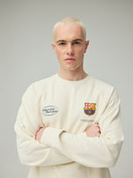 Sudadera ecru sin capucha Barça Core Anthem