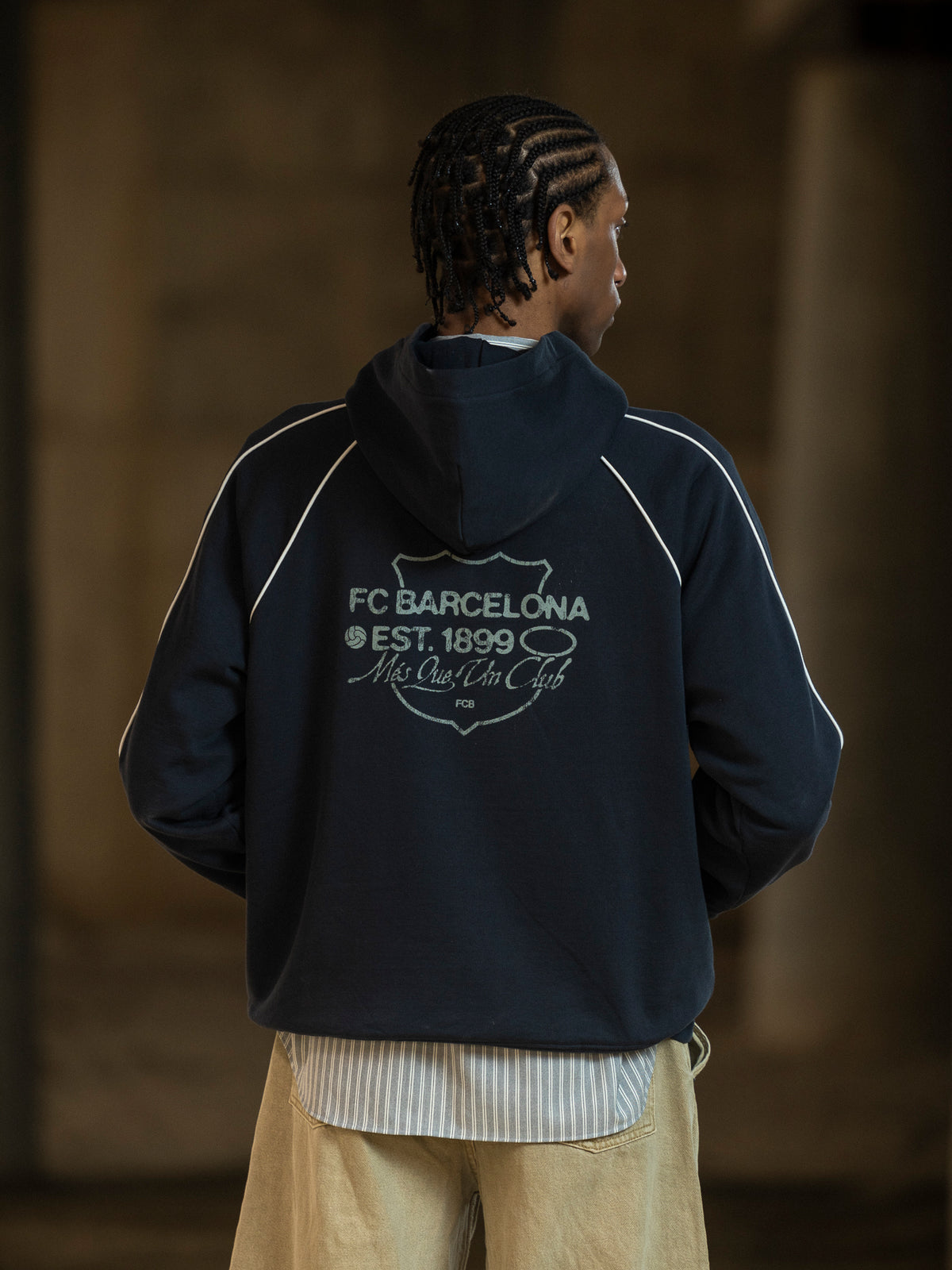 Hoodie Grey Aftermatch Barça