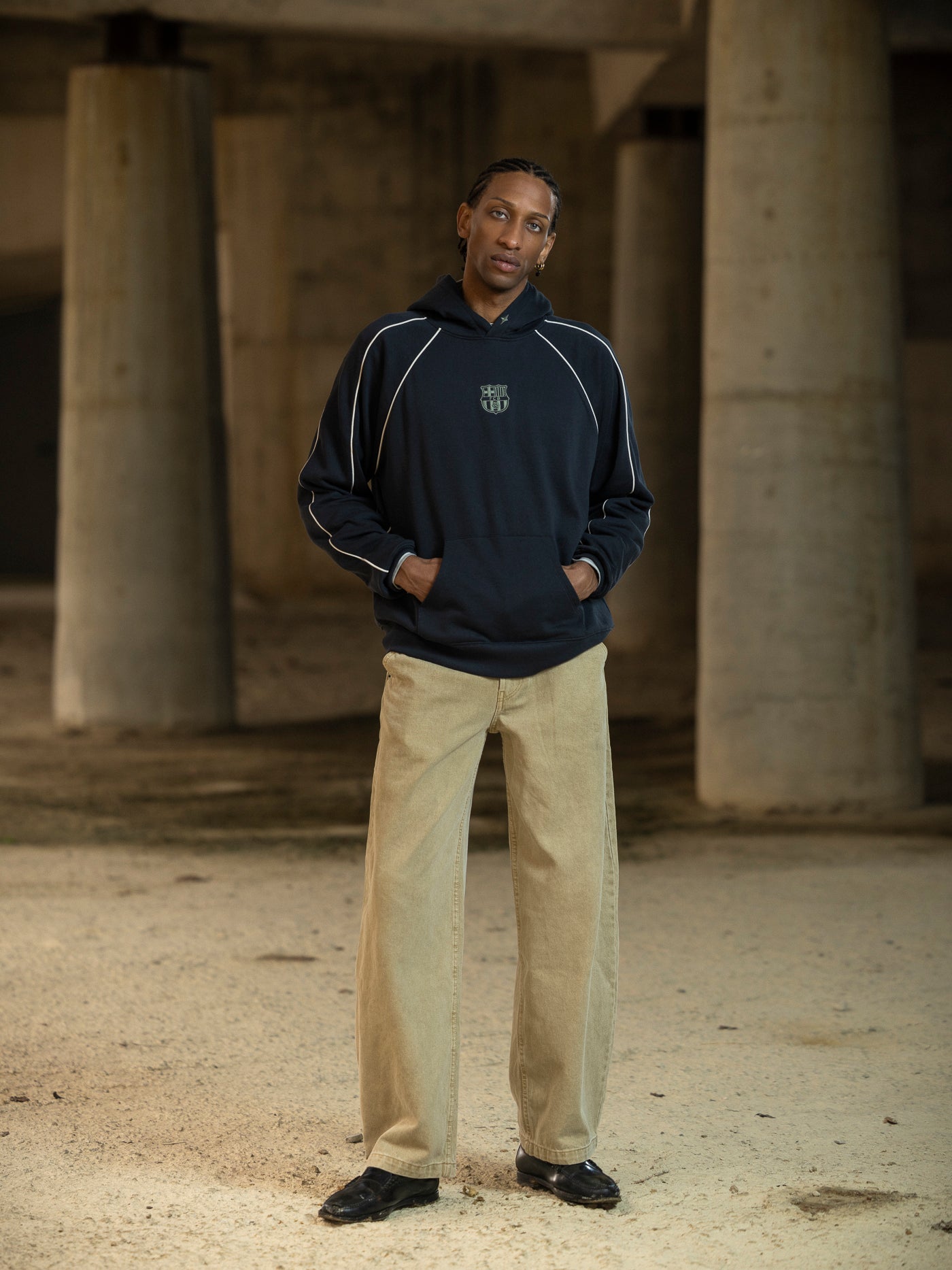 Hoodie Grey Aftermatch Barça