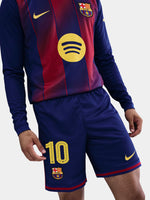 Soccer jersey with Spotify logo and Barcelona FC branding on a white background