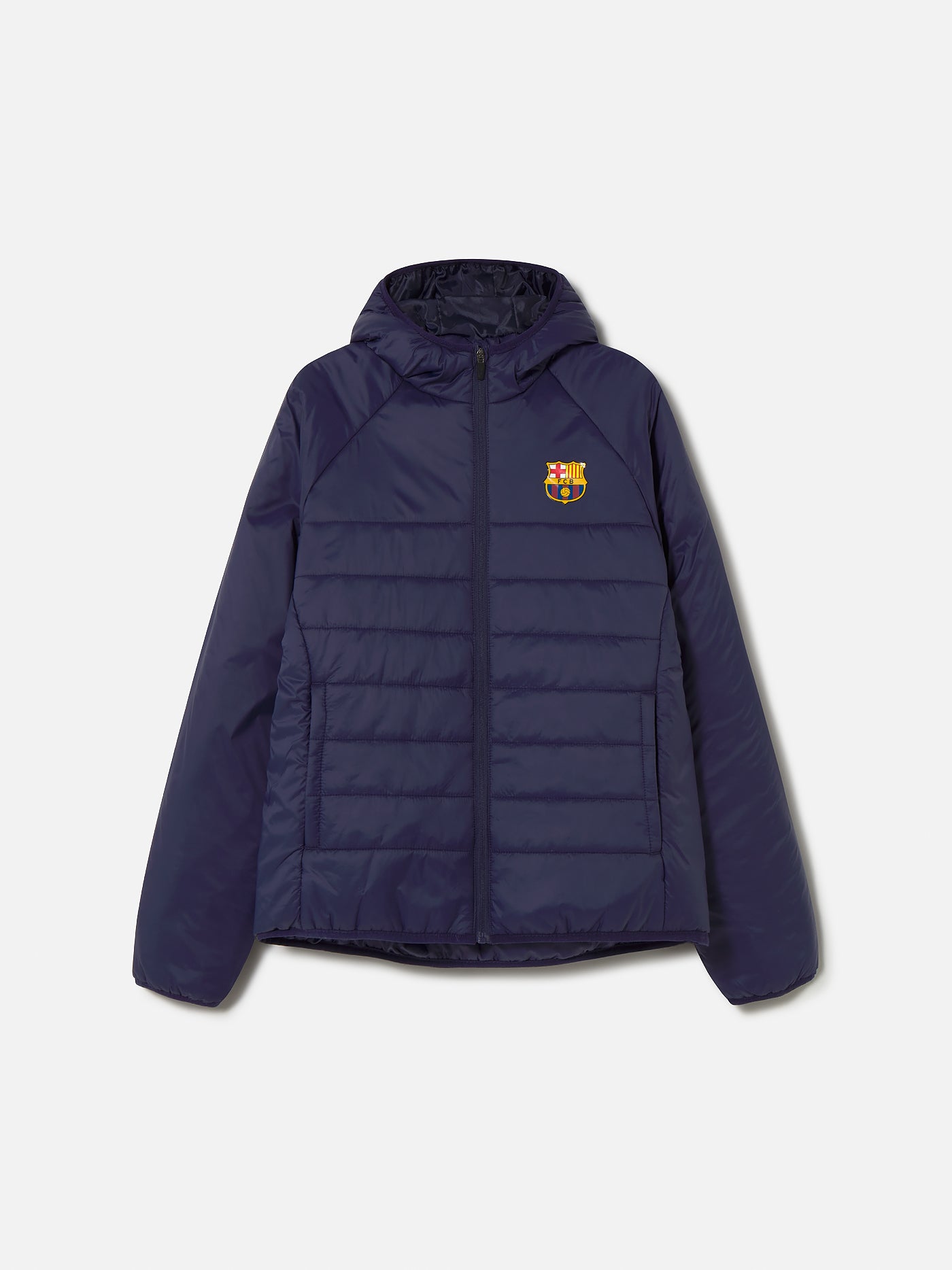 Chaqueta con capucha azul Barça - Mujer