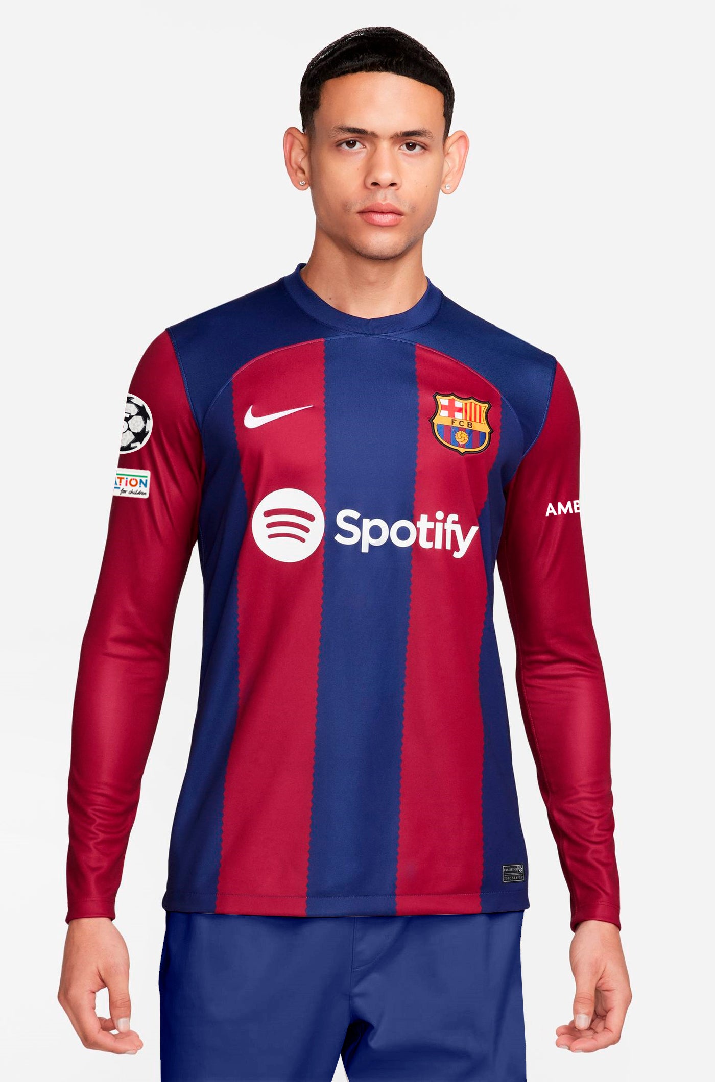 UCL FC Barcelona home shirt 23/24 - Long-sleeve - FERRAN
