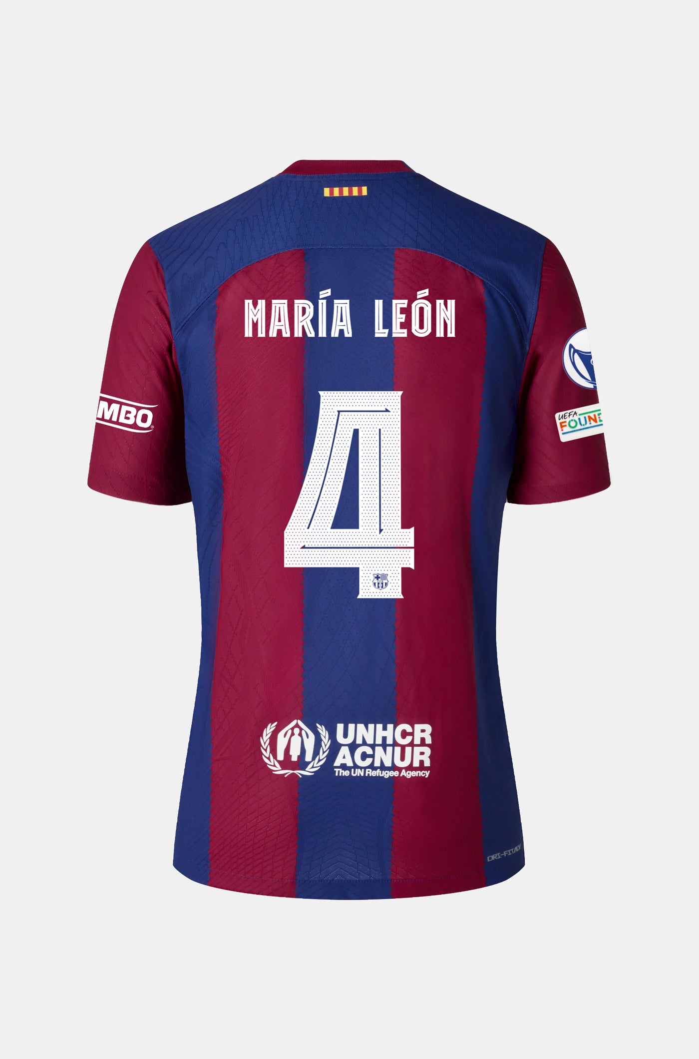 UWCL FC Barcelona Home Shirt 23/24 Player's Edition - Women - MARÍA LEÓN