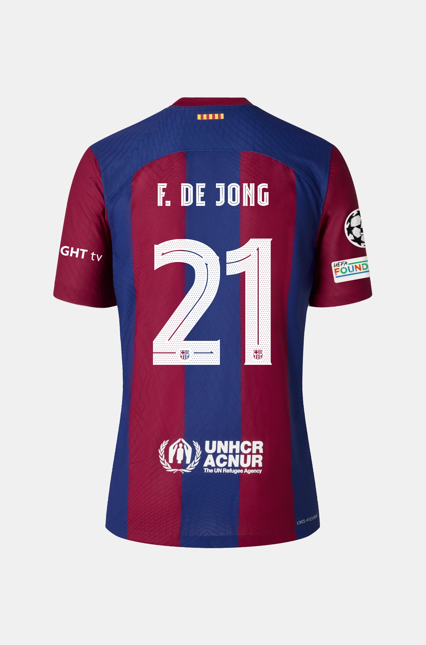 UCL Camiseta 1ª equipación FC Barcelona 23/24 Edición Jugador - F. DE JONG