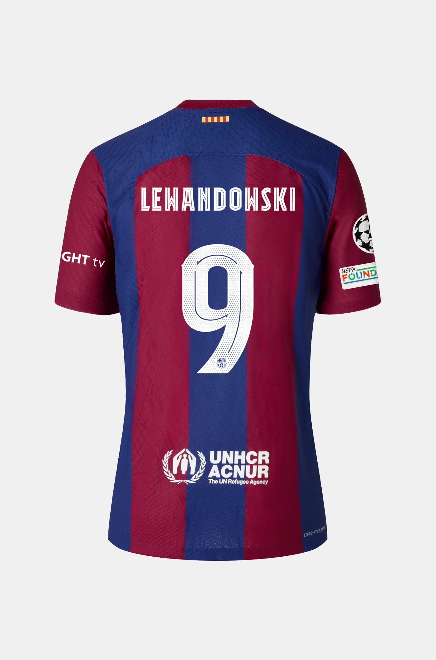 UCL Samarreta 1r equipament FC Barcelona 23/24 - Junior - LEWANDOWSKI