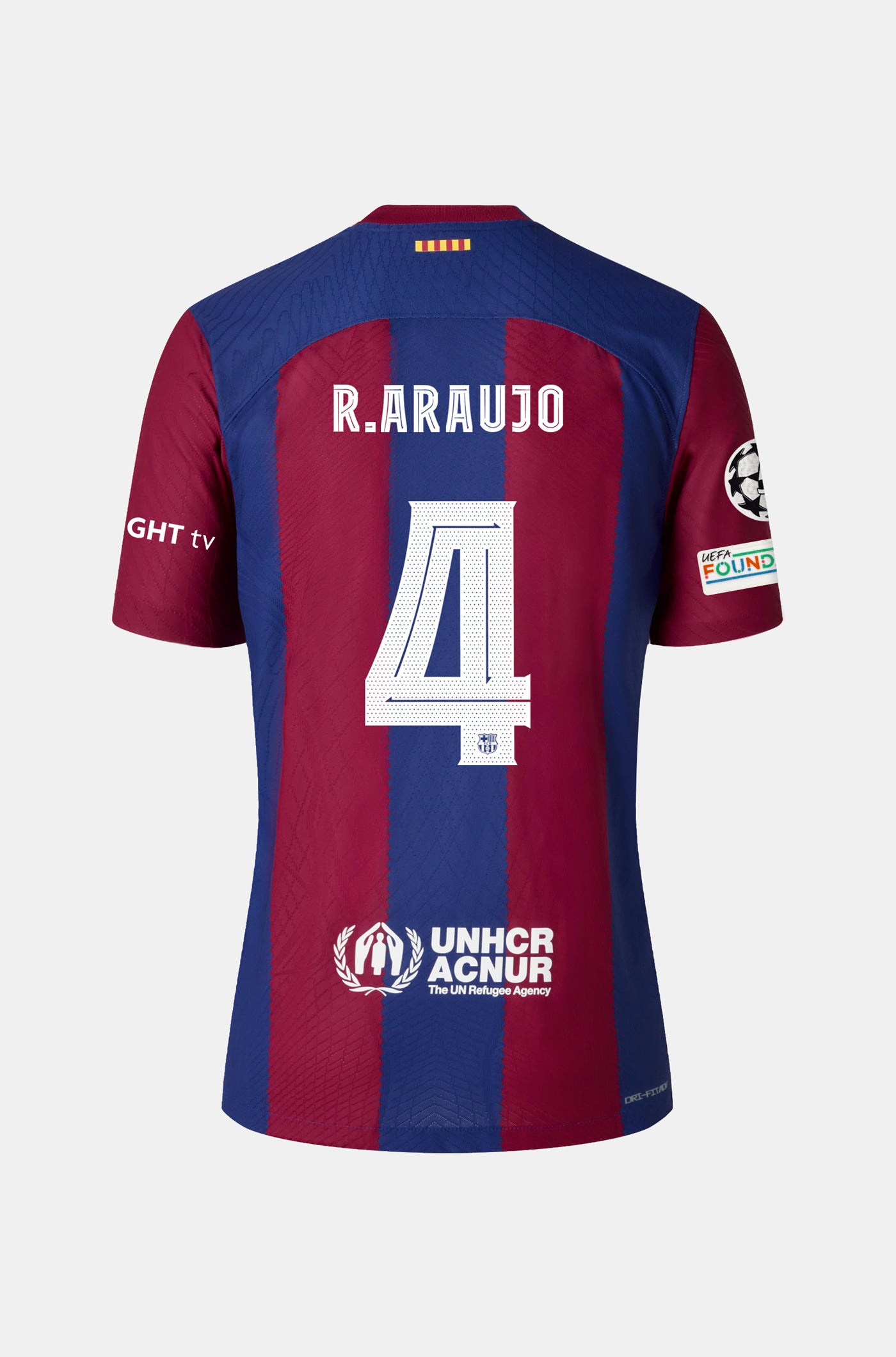 UCL FC Barcelona home shirt 23/24 - Junior - R. ARAUJO