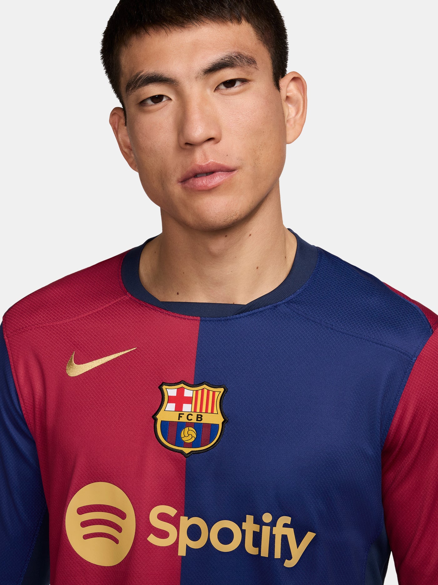 UCL Camiseta hombre primera equipación  24/25 FC Barcelona Manga Larga