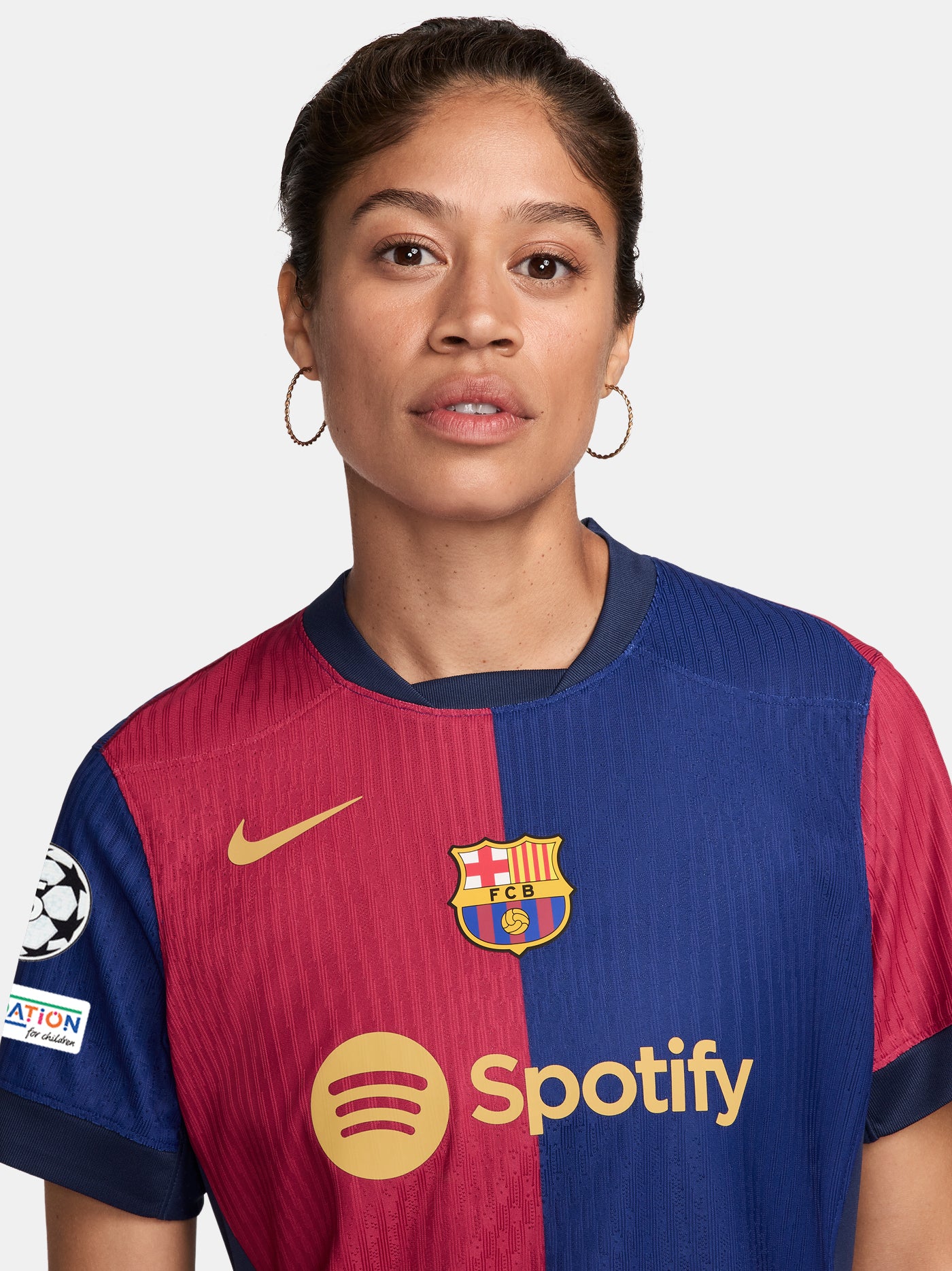 UCL Camiseta mujer primera equipación  24/25 FC Barcelona - Dri-Fit ADV