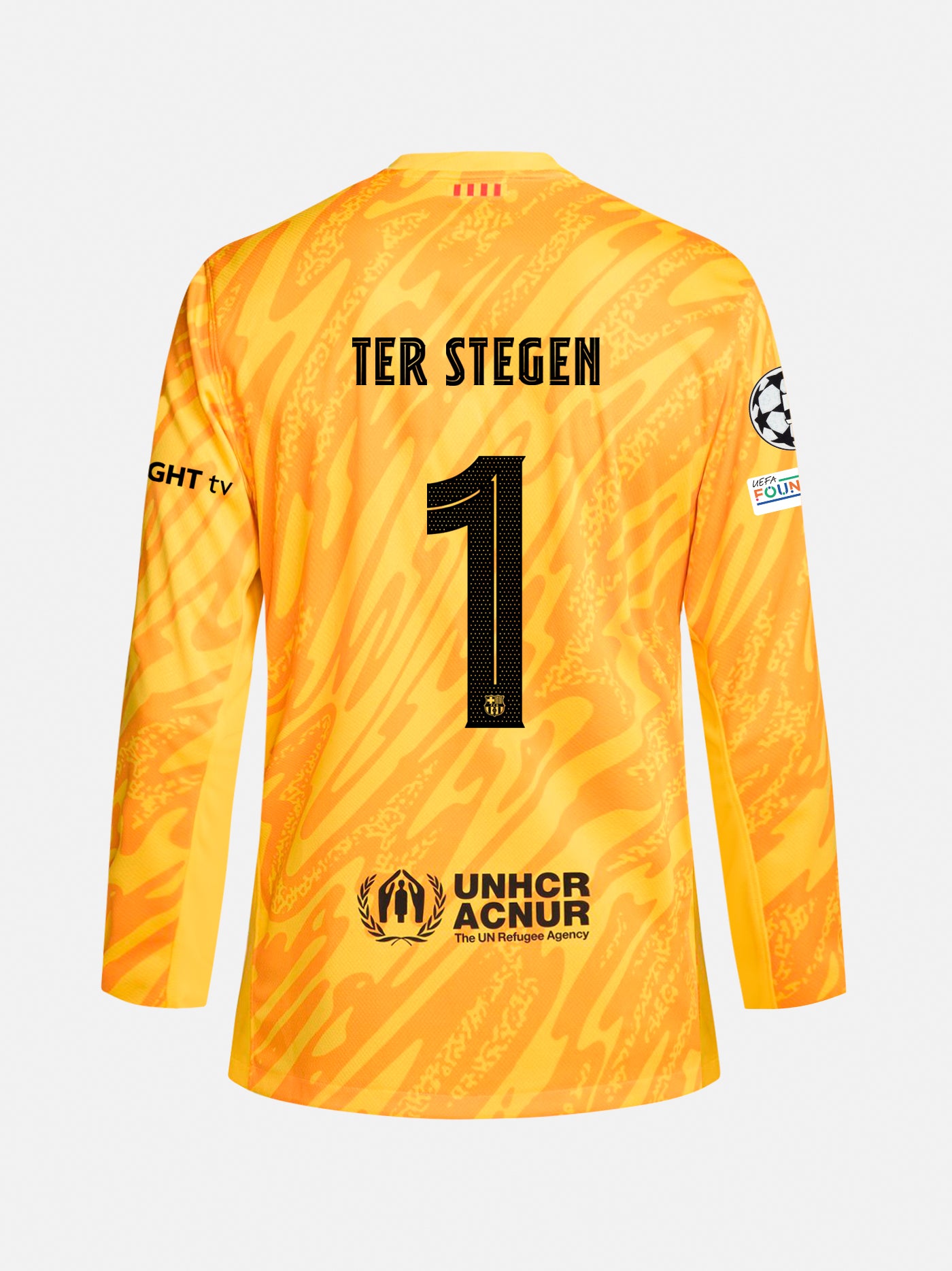 TER STEGEN | UCL Junior goalkeeper away jersey 24/25 FC Barcelona