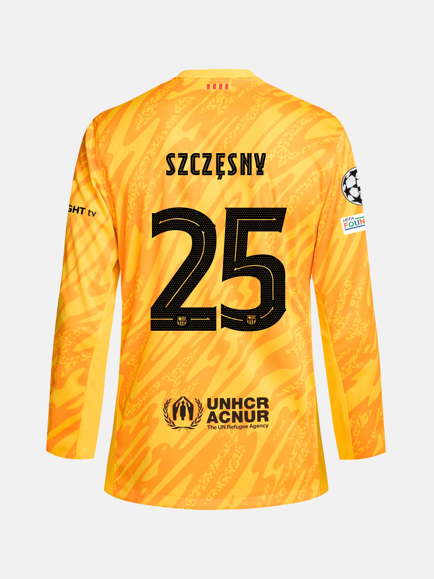 SZCZĘSNY | UCL Junior goalkeeper away jersey 24/25 FC Barcelona