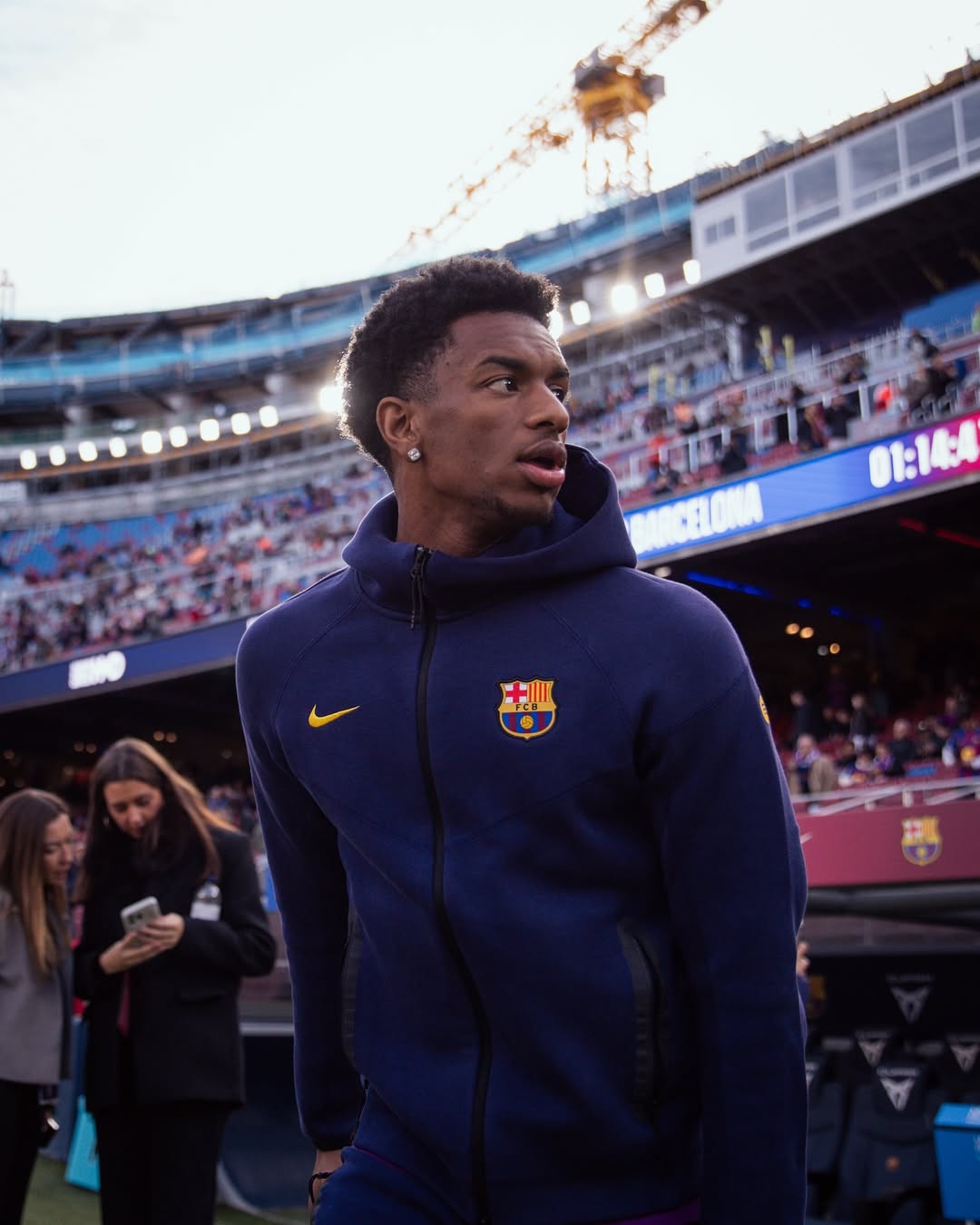 Men's jacket tech fleece Barça Nike - Navy
