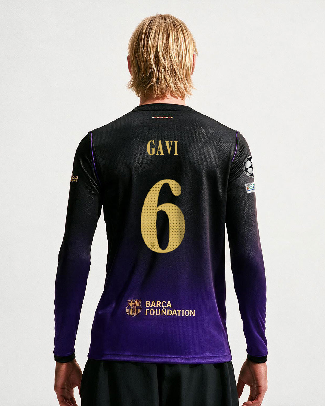 GAVI | UCL Camiseta hombre segunda equipación FC Barcelona x Kobe Bryant 26/27 - Long Sleeve