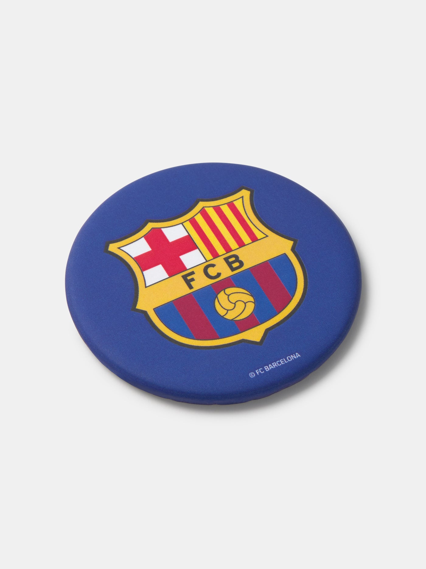 FC Barcelona logo on a blue background