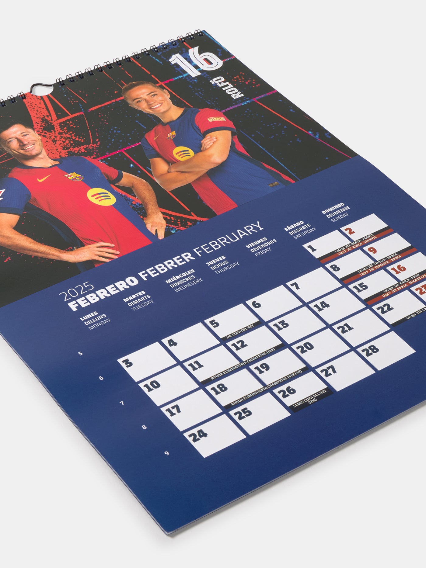 Calendario de pared FC Barcelona 2025