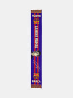 FC Barcelona scarf in blue and red with club crest, 'Lamine Yamal' text, and player portrait