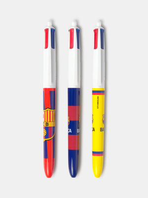 Pack de 3 Bolígrafs BIC 4 Colors FC Barcelona