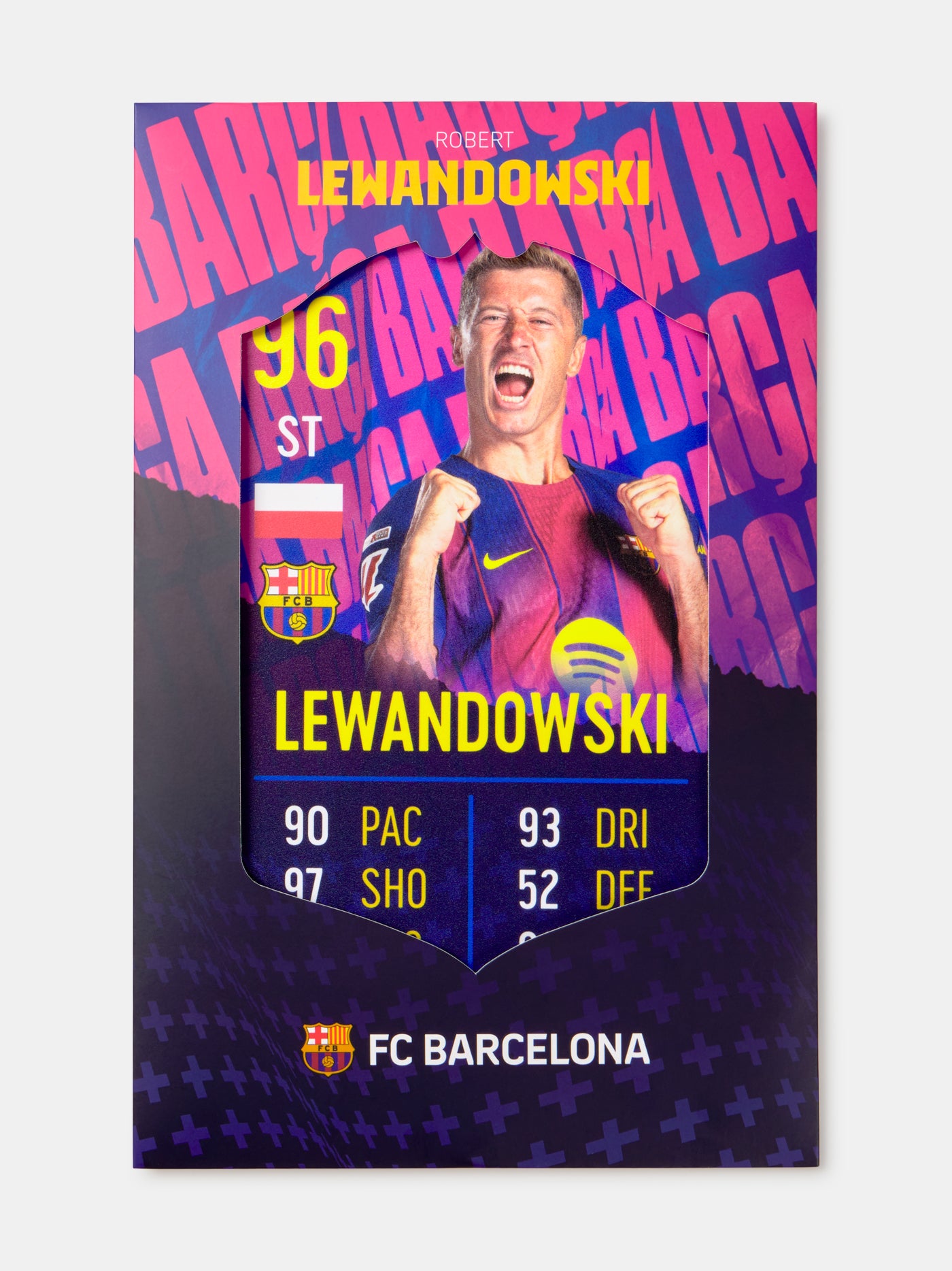 Lewandowski Card FC Barcelona