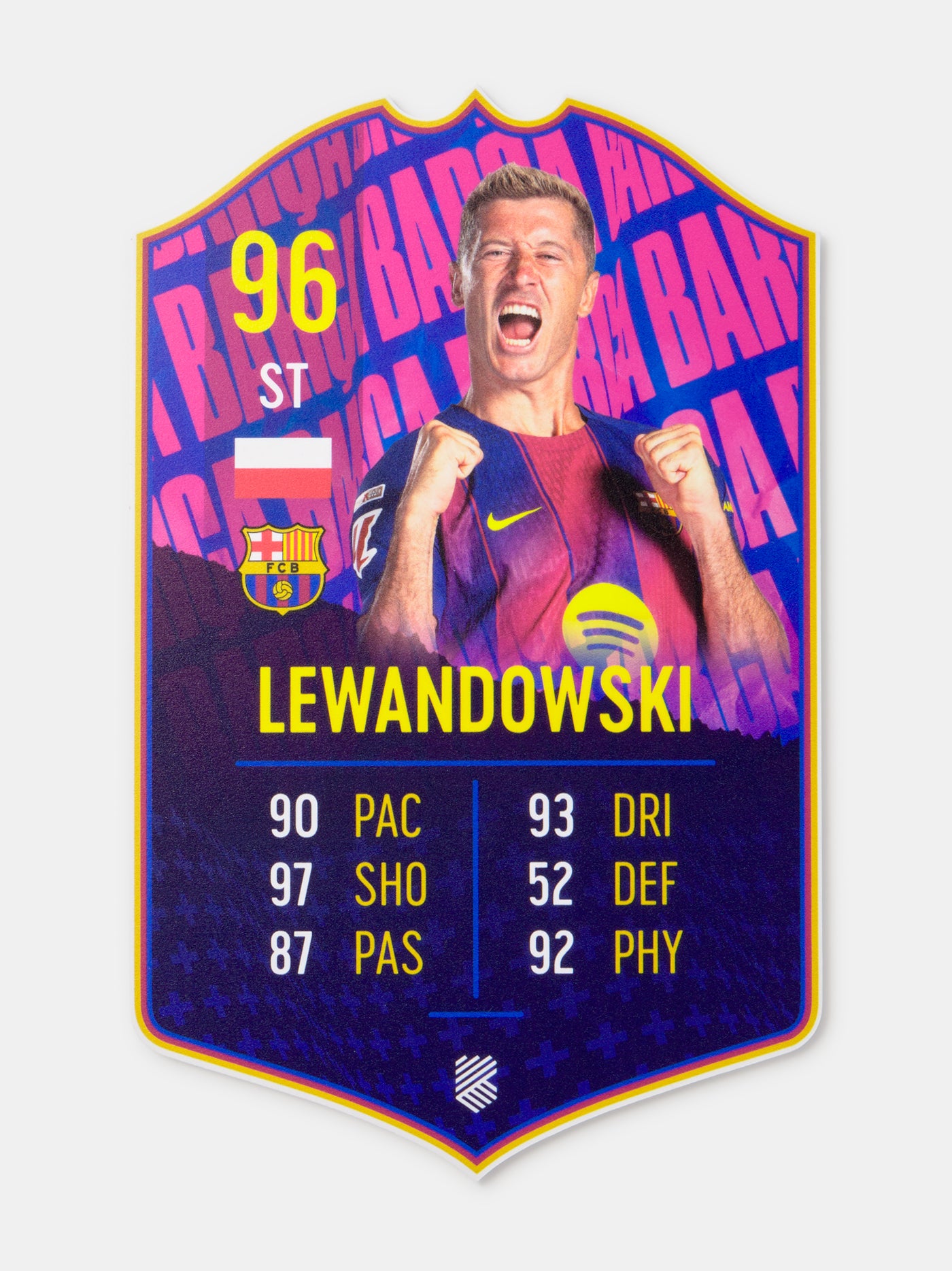 Lewandowski Card FC Barcelona