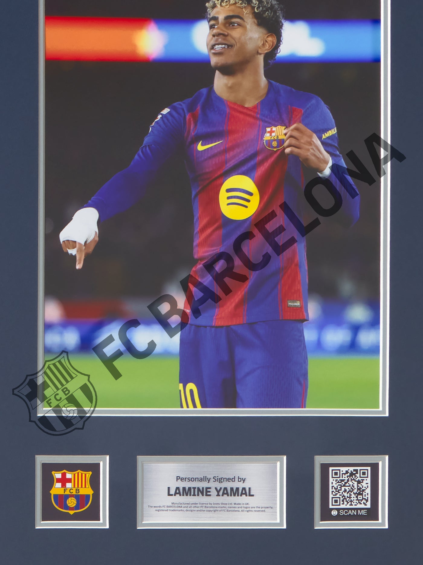 FC Barcelona Lamine Yamal シャツ S記念品 Lamine Yamal Signed FC Barcelona 25-26 Home Shirt Frame | FC