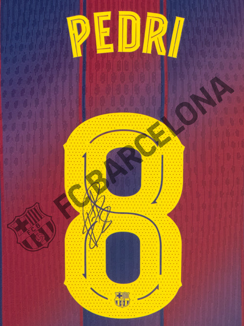 Gerahmtes FC Barcelona Heimtrikot 25/26 mit Signatur von Pedri