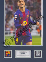 Maillot domicile 25/26 du FC Barcelona signé par Pedri et encadré